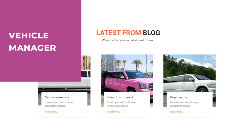 limousine website template vehicle