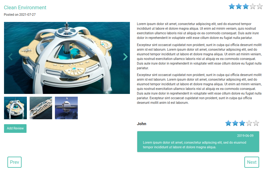 yacht website template design