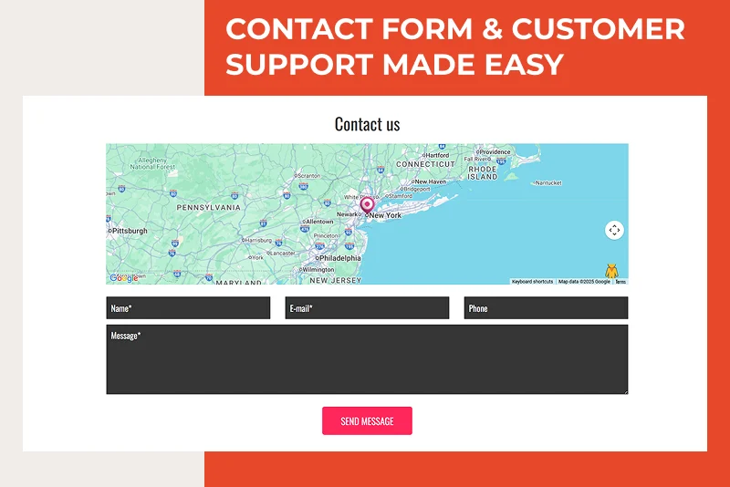 fashion cast joomla template contact form