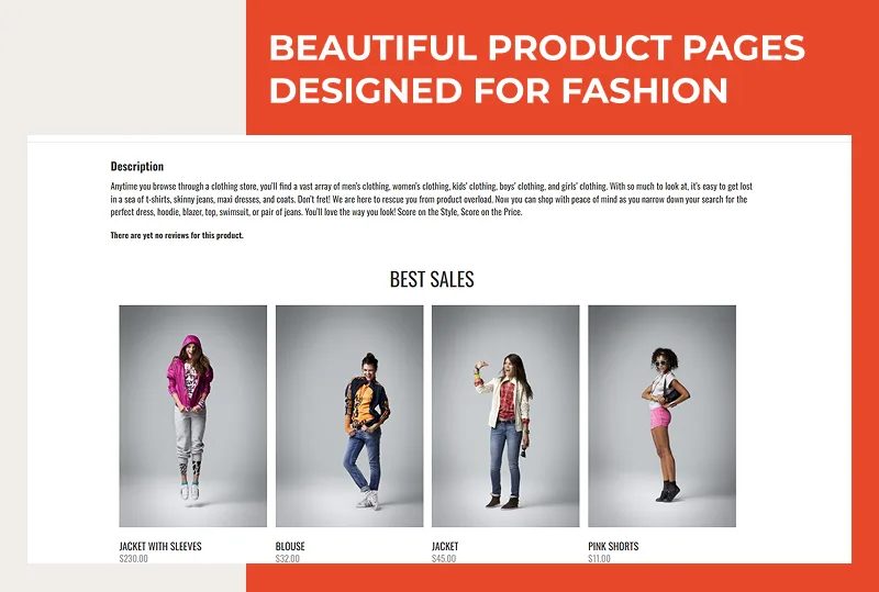fashion cast joomla template products