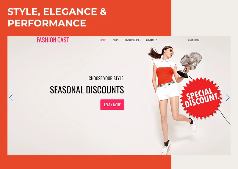 fashion cast joomla template slider