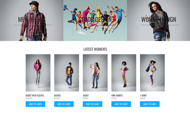 Fashion cast joomla virtuemart template, all categories of clothers