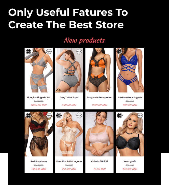 lingerie store website template best store