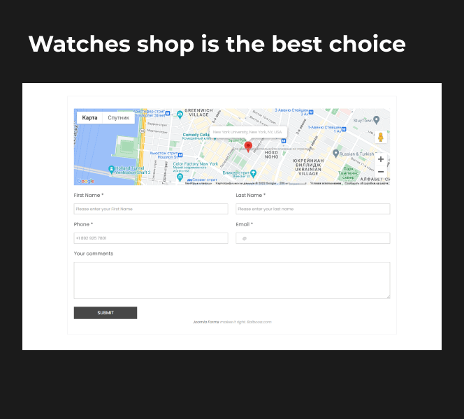 watches shop free joomla template best choice