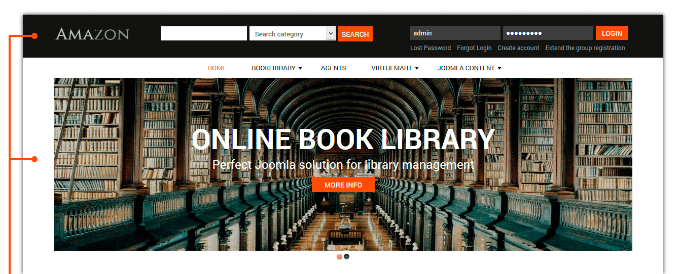 Books Library Website Template