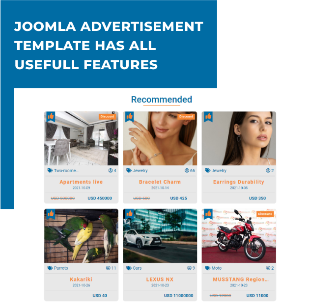 joomla advertisement template useful features