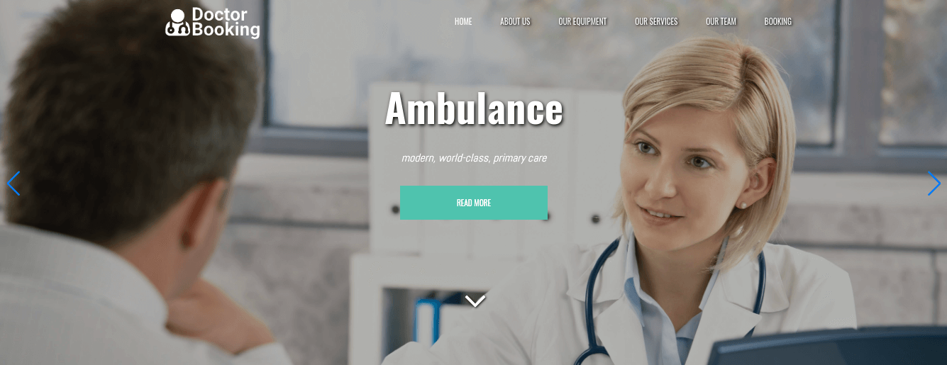 medical website template slider