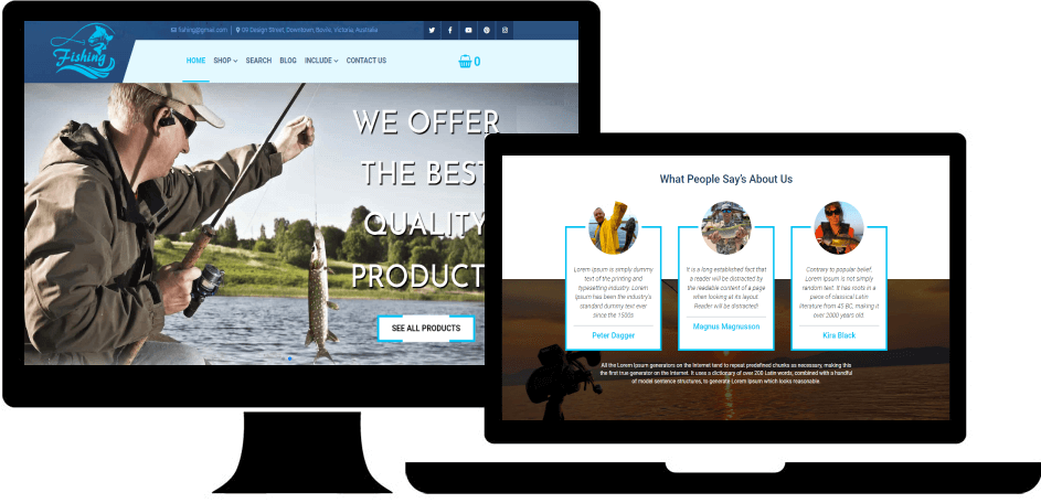 Fishing Website Template