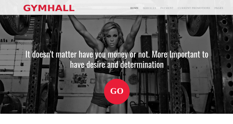 Gym hall - joomla sport template, for create fitness gym club website