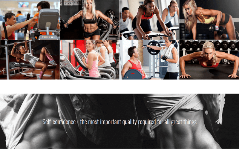 Gym hall - joomla sport template, for create fitness gym club website, photos our training