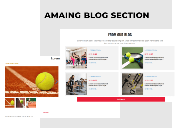 joomla sport template blog
