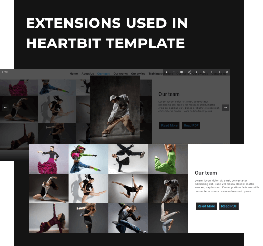 dance studio website template extensions