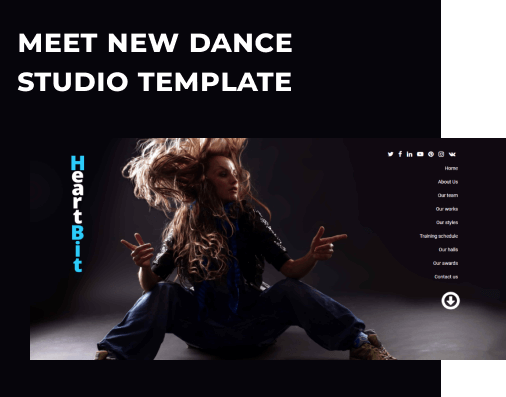 dance studio website template new
