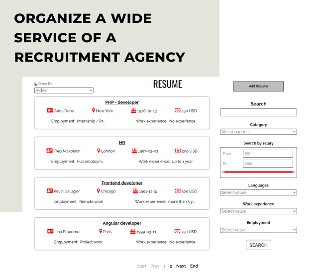 human resource management joomla recruitment template service