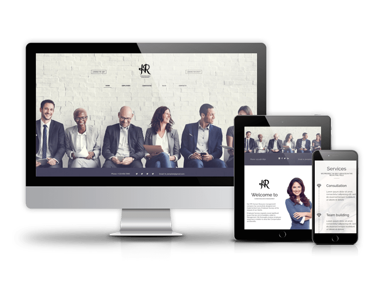 responsive recruitment Joomla template Human Resource Management