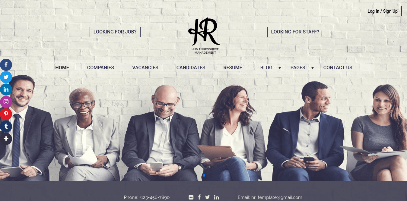 New HR website template for recruitment agency! | New Recruitment 