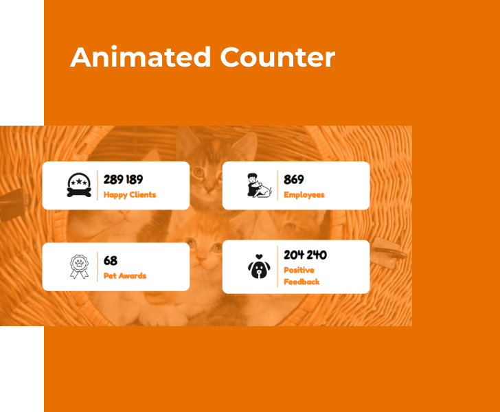 pet shop website template counter