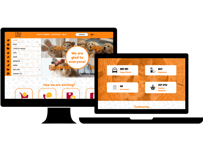 Pet Shop Website Template demo