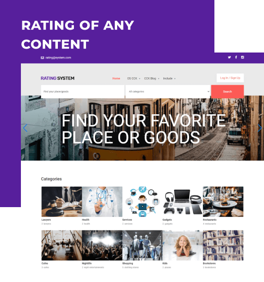 rating website template content