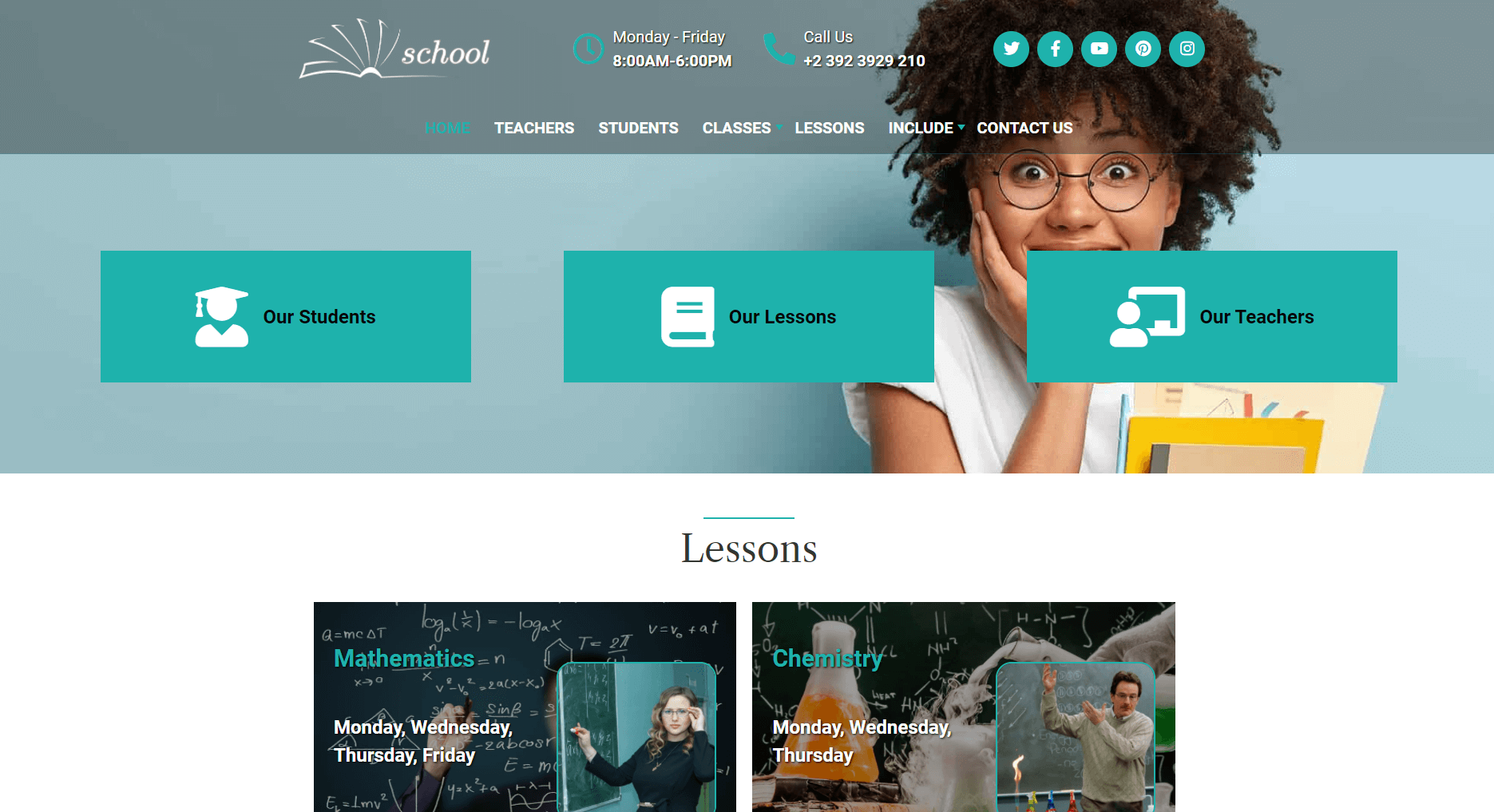 School website template main