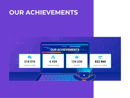 section free joomla portfolio template our achievements