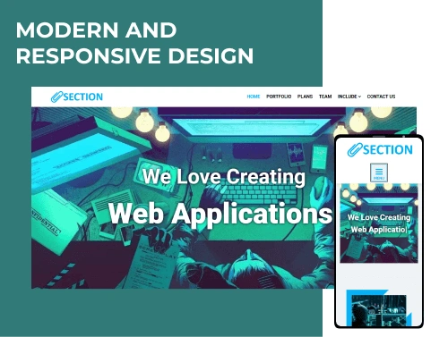 section free joomla portfolio template responsive design