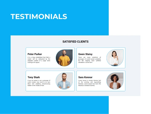 section free joomla portfolio template testimonials