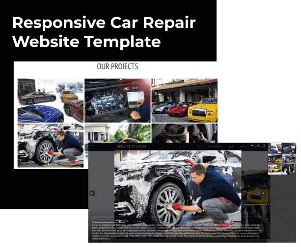 car repair website template responsive