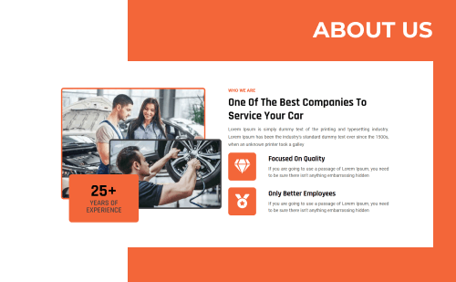 service station joomla template about us