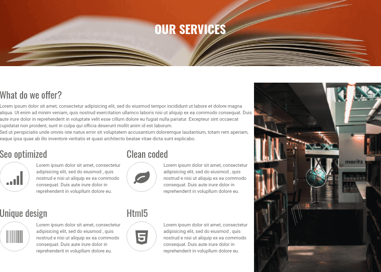 university website template services