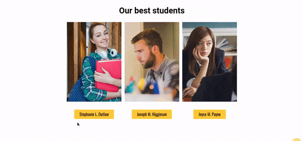 web university, education website template, student profile