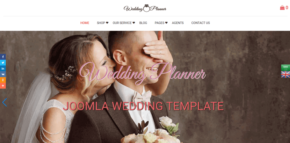 Wedding Planner website template slideshow