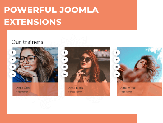 Yoga teachers Joomla Page Builder