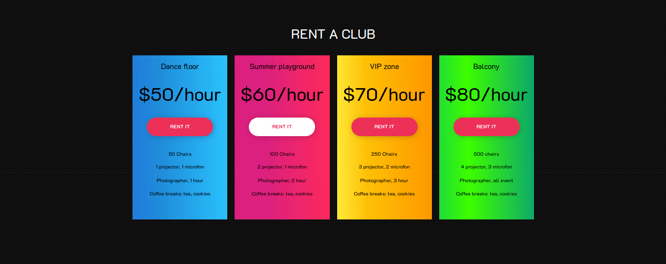 Event Website Template rent