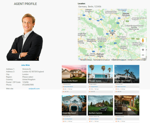 real estate website template membership