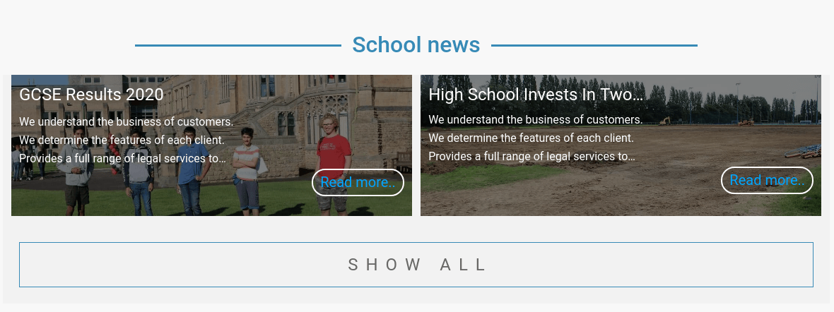education website template school news