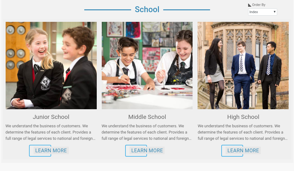 education website template school