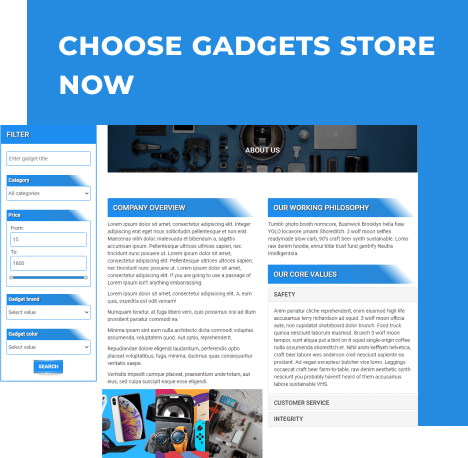 gadgets store ecommerce joomla template choose