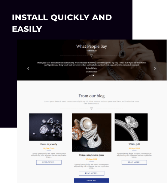 jewelry joomla ecommerce template install