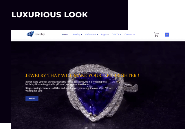 jewelry joomla ecommerce template luxurious look