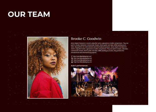 legend theater website template team