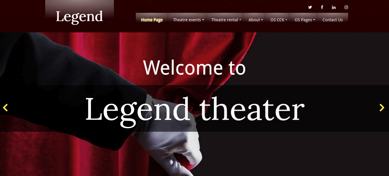 Theater Website Template