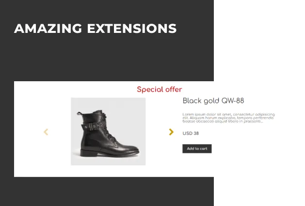 shoe store free ecommerce Joomla template extensions