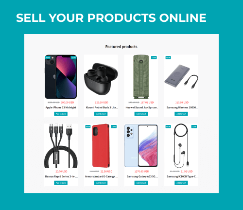 electronics shop website template sell your products
