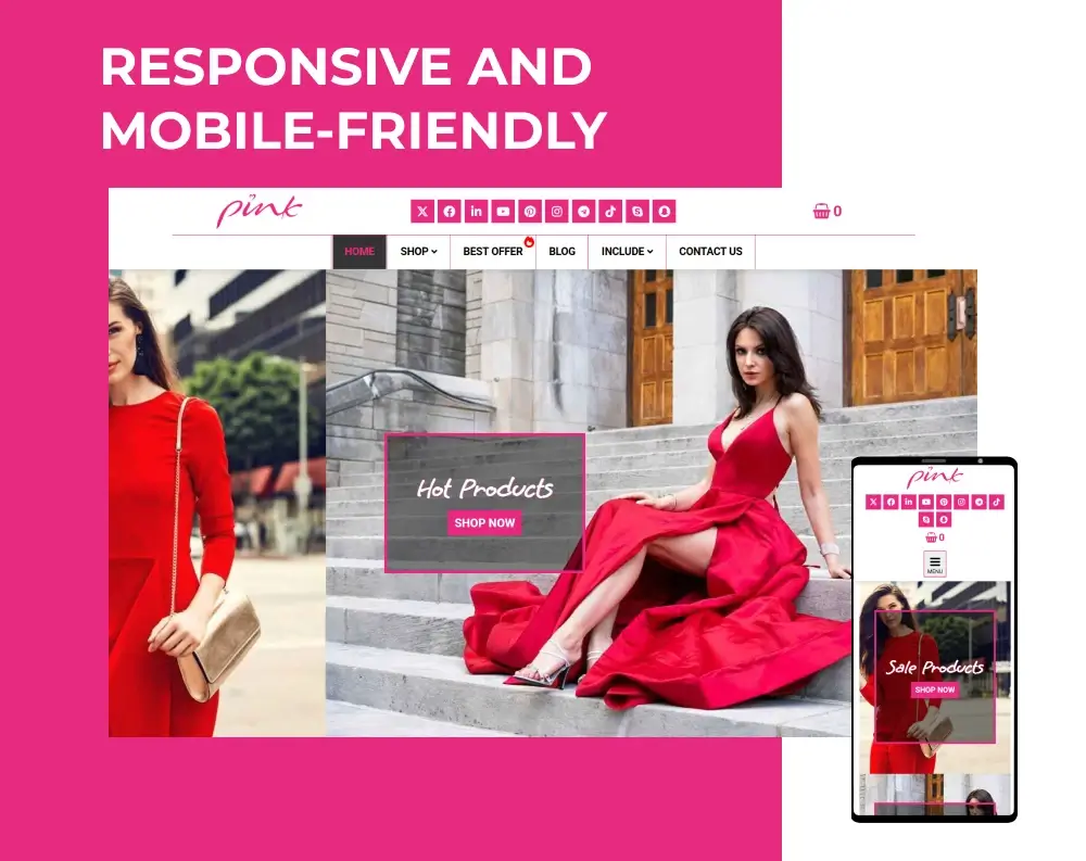 fashion shop responsive design