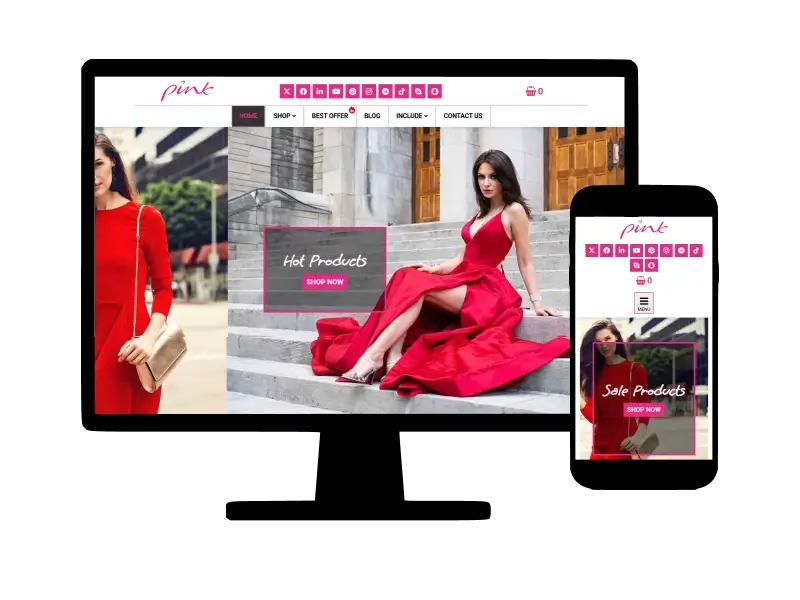 Pink - Clothing Joomla template