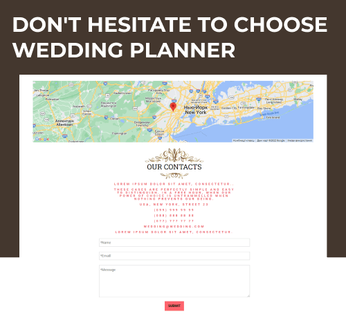 wedding planner website template best choice