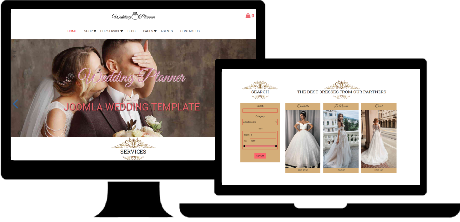 Wedding Planner website template demo