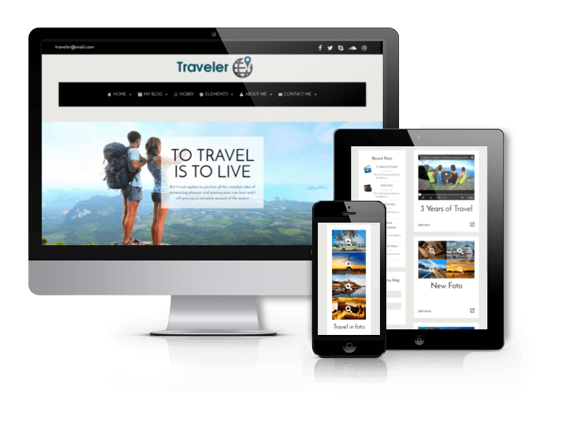Traveler - Free Wordpress Blog Theme
