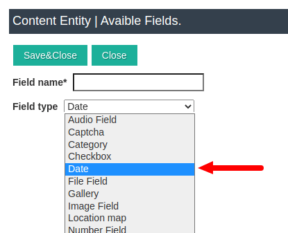 Joomla CCK - Add Date Field